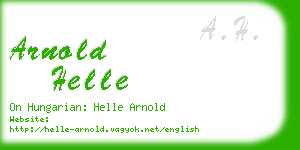 arnold helle business card